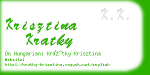 krisztina kratky business card